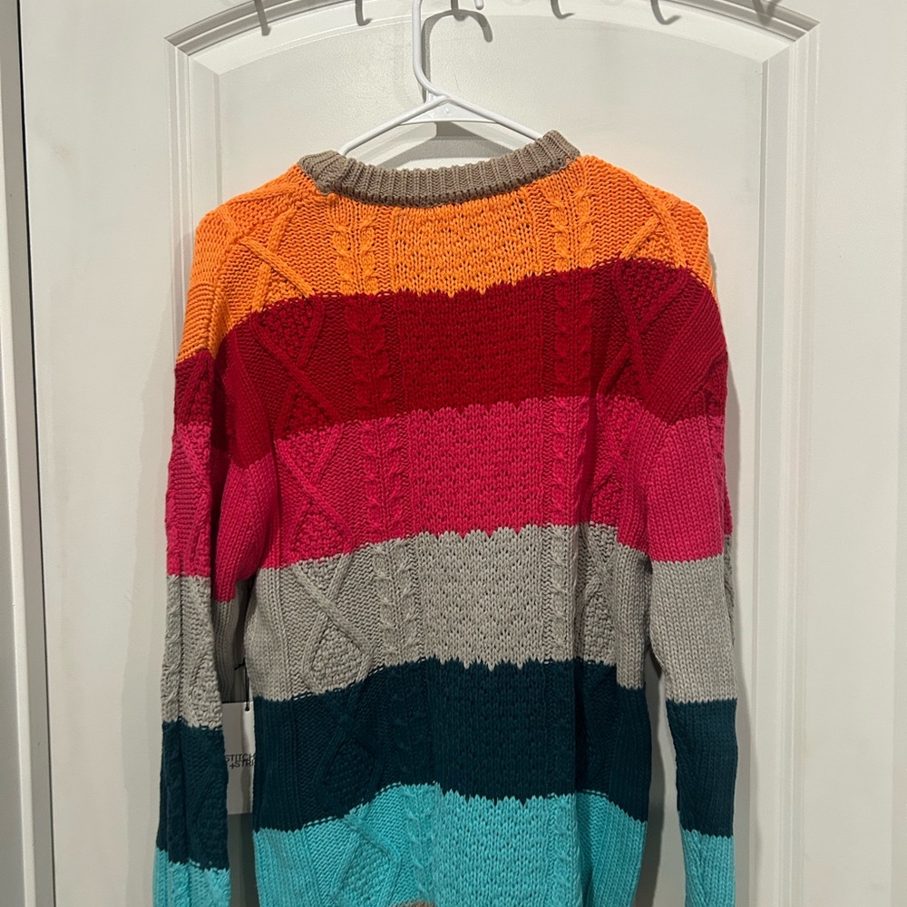 Vibrant Multicolor Striped Women's Sweater